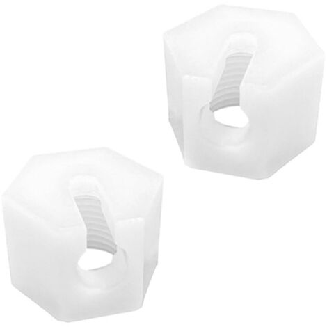 Lot de 2 pièces de rechange pour Sodastream - Écrou de rechange - Compatible avec Sodastream Crystal 1.0 et 2.0, Jet, Spirit, Easy, Crystal, Terra, Duo 1.0 et 2.0 (blanc)