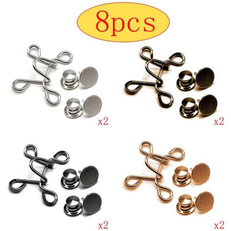 2 Paires De Serre-Taille Pour Jeans - Boucles Réglables Détachables - Ajusteur De Taille Décoratif Pour Pantalons, Jupes, Robes - 3