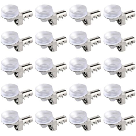 Lot de 30 supports d'étagère de 5 mm - Support d'angle - Support d'étagère - Support de sol - Ventouse - Support de sol en verre - 5 mm - Pour bibliothèque, armoire, meuble (1/5)