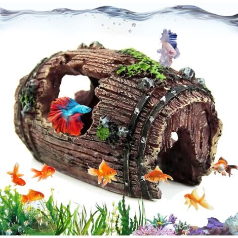 Cachette Aquarium en Résine 11x7x8cm - Grotte Décorative pour Poisson - Repos et Reproduction