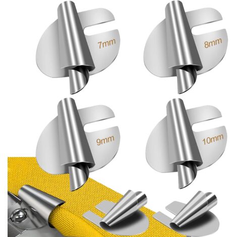 4 Pièces Pied Ourlet Roulé Machine à Coudre, Pied de Biche Universel Machine a Coudre pour Ourlet, Accessoires Couture pour Machines à Coudre Pied Presseur Ourlet Roulé, pour La Maison (7/8/9/10mm)
