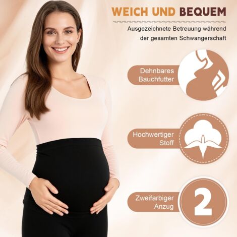 Lot De 2 Ceintures Abdominales Post-Partum Double Compression – Sans Couture, Respirante, Amincissante – Couleur Peau + Noir – Taille 28x26 Cm