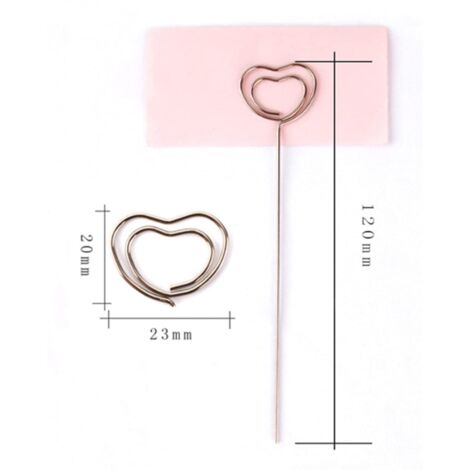 Porte-photo Pince Métal - Lot De 5, Support Pour Cartes, Menus, étiquettes De Prix, Idéal Mariage Ou Bureau