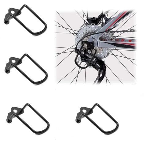 Lot de 4 protections de dérailleur de vélo en métal noir (1/5)