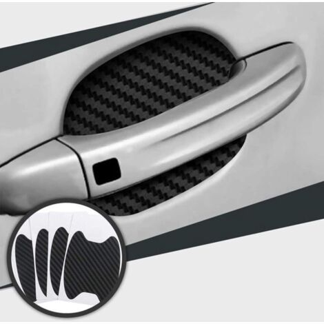 Protections de poignée de porte de voiture - Protection anti-rayures - Autocollant de protection pour poignée de porte - Film de protection universel - Protection anti-rayures - 6,8 x 8,5 cm - Lot de (1/5)