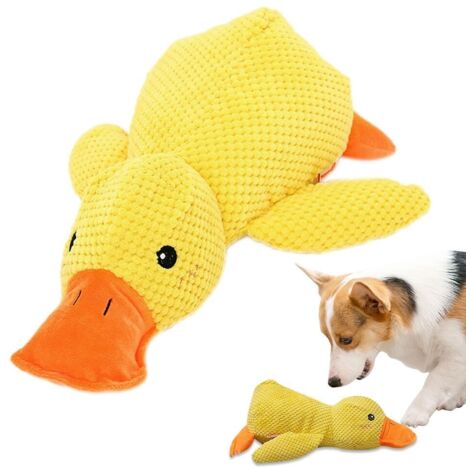 Jouet Pour Chien Canard Apaisant, Canard Apaisant Pour Chien Doux Avec Couineur Doux, Jouet Pour Chien Canard Charlatan, Jouet Pour Chien Canard Jaune Pour Chiens De Grande Et Petite (Jaune, S) (1/5)