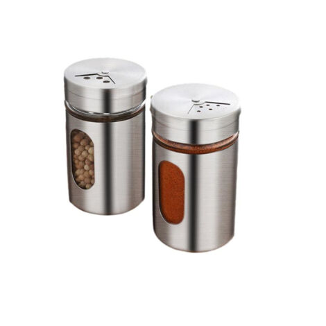 Lot de 6 salières et poivrières avec réglage de dosage, pots à épices pratiques pour cuisine