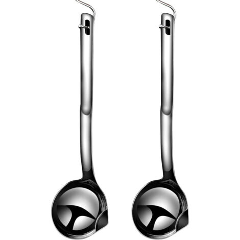 Lot de 2 cuillères séparatrices de graisse, acier inoxydable, filtration huile