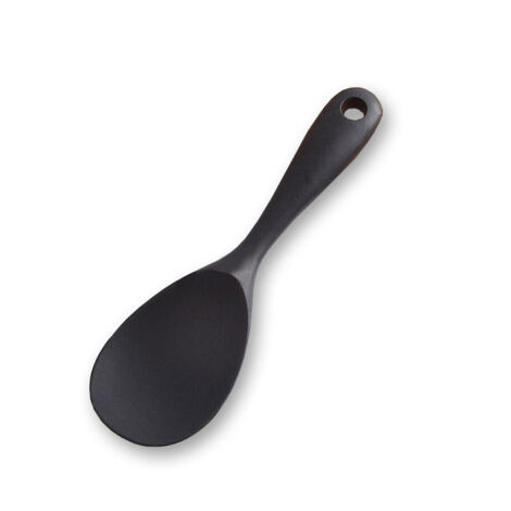 Lot de 3 cuillères de service en silicone, coloris noir, ustensiles pratiques pour cuisine (1/5)