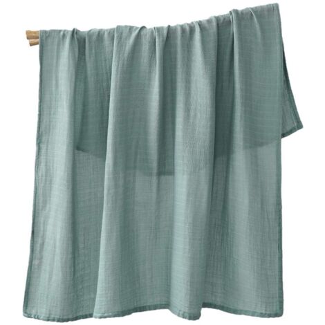 Couverture d’emmaillotage bébé en coton bambou, couleur vert clair, 120 × 110 cm, usage quotidien (1/3)