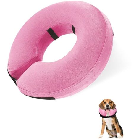 Collerette Chien Gonflable L,Collerette de Protection Chat avec Réglable,Collier de Récupération pour Chien,Colerettes Chiens Anti Lechage,Collerettes Souple Chiens Mordre pour Chirurgie