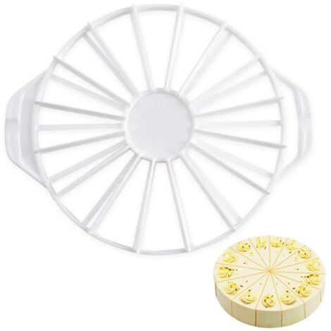 Coupe Gateau Patisserie 14/16,Decoupe Gateau de Plastique,Diviseur Tarte,Couteau à Gateaux Rond,Coupe Part de Gateau Patisserie,Séparateur de Gateaux,Ustensile de Cuisine pour Couper Tartes
