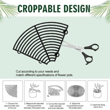 GIDWRIY 2 Pièces Grille Protection Plante Chat 30 CM - Protection Pot De Fleur Ronde