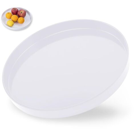 Plateau décoratif rond de 30 cm - Assiette décorative pour bougies - Plateau de service - Plateau décoratif - Assiettes plates - Plateau pour bougie chauffe-plat - Plateau de service - Plateau
