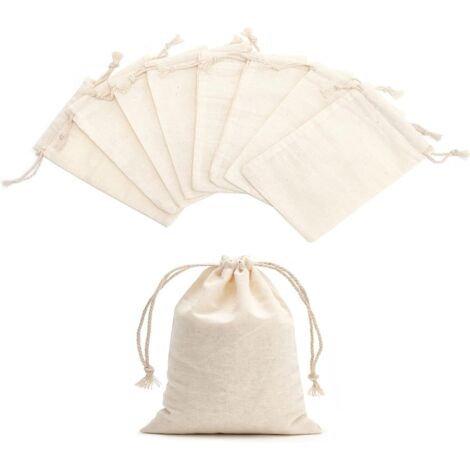 20 sacs miniatures en coton 3 x 3,9 pouces, réutilisables, en tissu fin, sacs à parfum, adaptés aux fêtes et mariages.