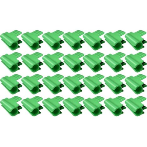 Lot de 40 clips pour serre de jardin,clips pour tube d'ombrage de jardin pour support saisonnier des plantes, filet à oiseaux, filet de jardin, accessoires en tissu d'ombrage (11 mm) (1/5)