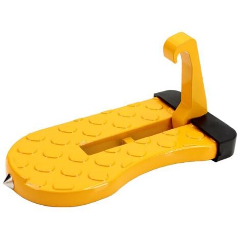 Marchepied de Porte de Voiture, Pédale de Crochet de Véhicule en Forme de U avec Marteau de Sécurité, Marchepieds pour Voiture Jeep Accès Toit (Orange)