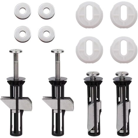 4 Pièces Fixation Abattant Wc Vis pour Siège Set de Vis pour Siège de Toilette Kit de Boulons pour Fixation Cuvette Wc Toilet Seat Bolts Vis de Fixation Wc pour Charnière Couvercle Toilette