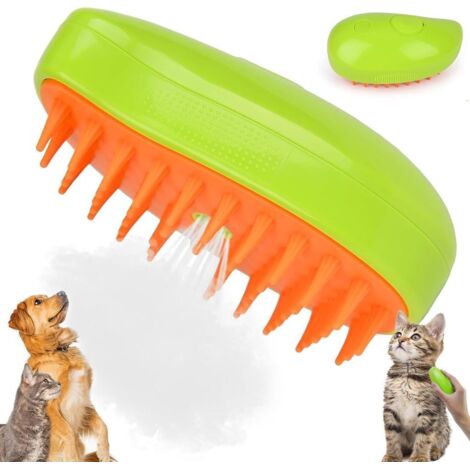 Steamy Cat Brosse 3-en-1-Dampfbürste pour les Chats Katzenbürste avec de la Vapeur Hundebürste Haustierbürste Animal de compagnie, Brosses de nettoyage automatique Zupfbürste, Pour les Chats, les Chie