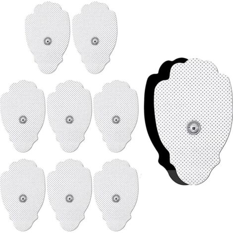 Tens-Pads - lot de 10 Électrodes-Pad Standard de 3,5 mm Snap-On-Port Réutilisables Palm Shape Tens Machine Pads de Remplacement de la Colle-Dizaines-Unités Pad (7,5 x 4,5 cm)