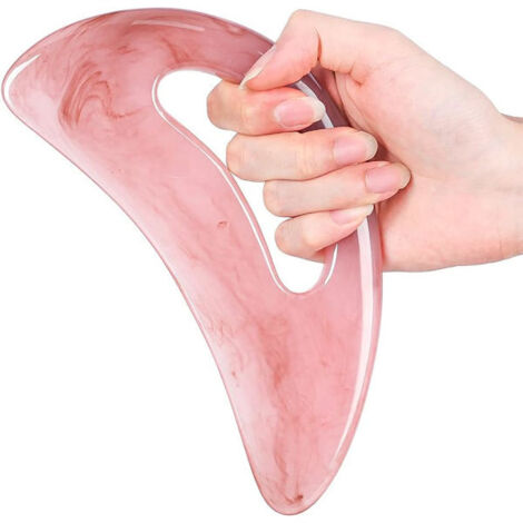 Outil de massage Gua Sha avec manche en résine - Outil de grattage parfait pour
