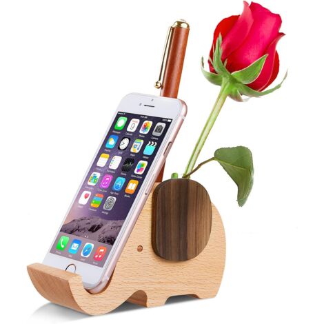 Porte-stylo éléphant, grand format, organisateur de bureau avec support téléphone