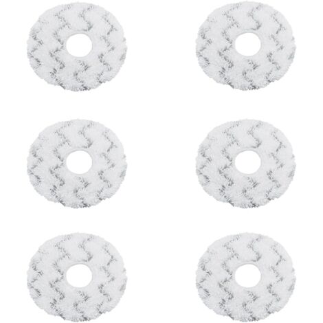 Lot de 6 lingettes de nettoyage de rechange compatibles Ecovacs Deebot X1 Omni, chiffons de sol rayés (1/4)