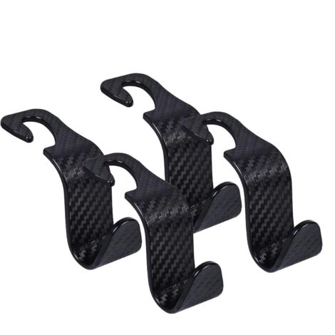 Ensemble de 4 Trous pour l'appuie-tête de la Voiture, la Rotation De 360, Noir, Charge Maxi 25 kg