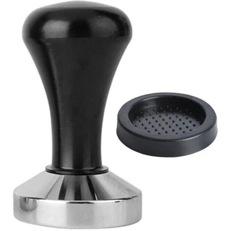 Tasseur à café de 58 mm, en acier inoxydable, noir, set d'accessoires