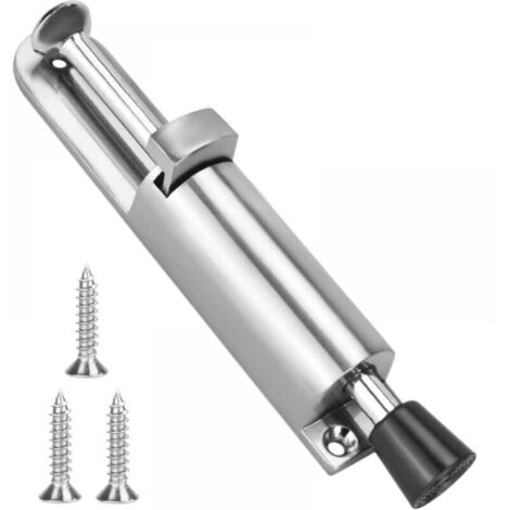 Butée de porte réglable, butée de porte à ressort avec vis, butée de porte au sol, butée de porte au sol en alliage de zinc, adaptée à une utilisation intérieure et extérieure [2 pièces]