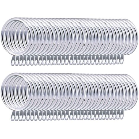 60pcs Anneaux de Rideau Anneaux Suspendus avec Oeil Fixe Crochets pour Rideaux pour Rideaux et Tringles, 38mm Diamètre Intérieur (Argent)
