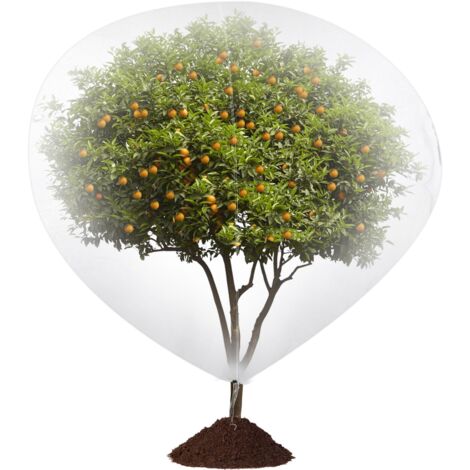 Filet de jardin à mailles fines - Filet anti-insectes et légumes - 300 x 300 cm - Avec cordon de serrage - Résistant à la déchirure et à l'abrasion - Protège les arbres fruitiers et les légumes (1/5)