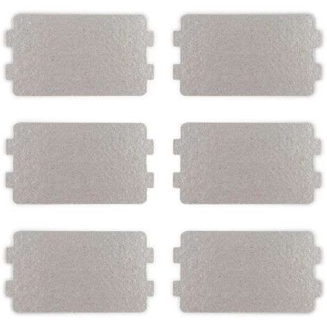 Lot de 6 Plaques de Mica, Couvercle du guide d'ondes, Plaques de Mica, 6,4 x 11,7 cm, Four à micro-ondes Mica Plaque, Feuille de Remplacement, la Réparation des Accessoires, Mica Disque four à micro-o