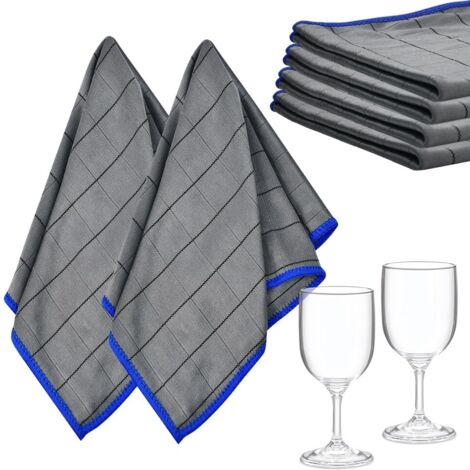 Lot de 4 chiffons de nettoyage pour vitres Chiffons en carbone 40 x 40 cm Chiffons en microfibre Chiffon pour vitres Chiffon en microfibre sans traces Chiffon de nettoyage pour vitres Chiffons en verr