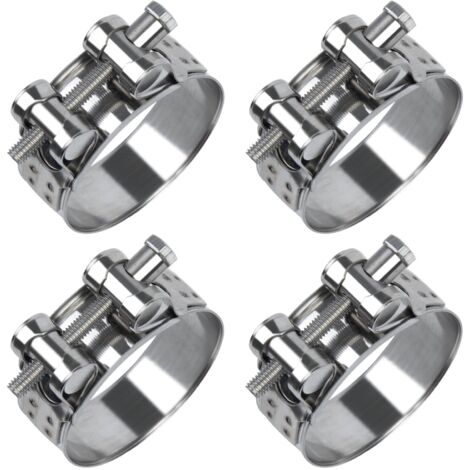 4Pcs 26-28mm Collier de Serrage Inox, 304 Métallique Collier Durite, Collier Serrage Réglable en Acier Inoxydable Convient pour Tuyau, Home Gaz, Tuyau D'eau, Câble