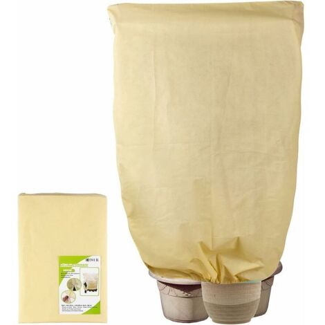 (200x240cm)Housse Hivernage pour Plantes Voile Hivernage Plante Housses de Protection Non-Tissé Beige (1/5)