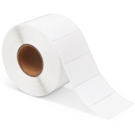 Rouleau Etiquettes Autocollantes,60 30mm Etiquette Confiture Etiquettes Adhésives,1 Rouleaux 1000pcs Etiquette Cadeau Autocollantes Blanc,Étiquettes Auto Adhésives pour Adresses