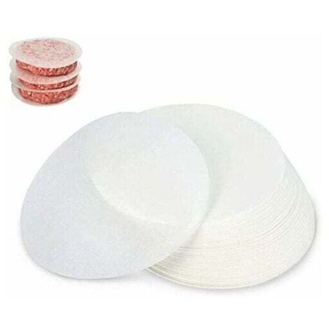 500 feuilles de papier antiadhésif, diamètre 12,5 cm, papier à steak déchiqueté, plaque à burger (1/5)