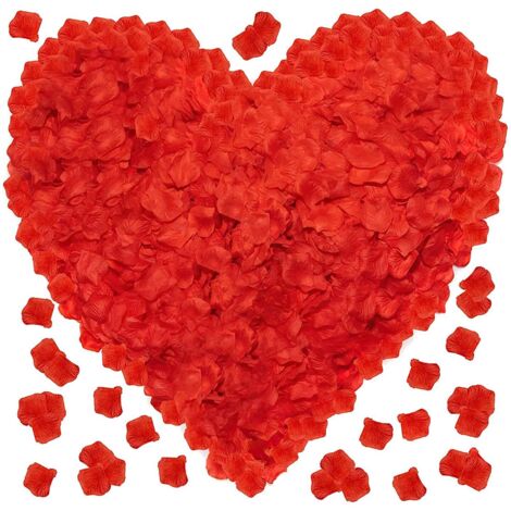 Pétale Rose Artificiel - 5000 pièces, Pétale Rose Artificiel Rouge - Pour Saint Valentin/Demande Mariage/Anniversaire