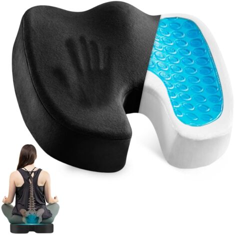 Coussin Annulaire Coccyx Gel - 1 pièce, Coussin Annulaire Coccyx Gel + Mousse Mémoire - Anti-Plaies (1/5)