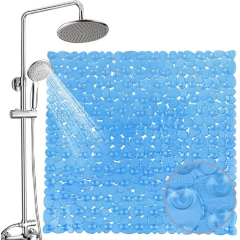 Tapis Douche Antidérapant - 1 pièce, Tapis Douche Antidérapant 54x54cm Bleu - 182 Ventouses
