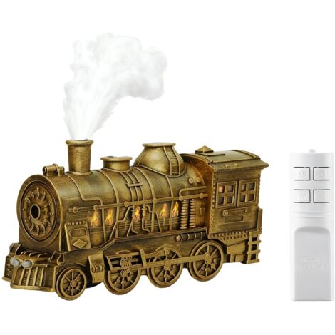 Diffuseur d'huiles essentielles vintage de 300 ml avec télécommande sans fil, lumière LED bicolore, 2 modes de brume, double minuterie 2h/8h, ultra silencieux, décoration de bureau à domicile et idée (1/5)