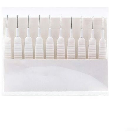 Mini brosse avec poils en nylon spirale pour nettoyer les trous de pomme de douche et autres espaces étroits, poignée texturée pour une prise en main sûre (1/4)