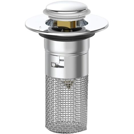 Bonde de lavabo de Salle de Bain avec Panier filtrant Amovible - Baignoire Anti-Obstruction (1/5)