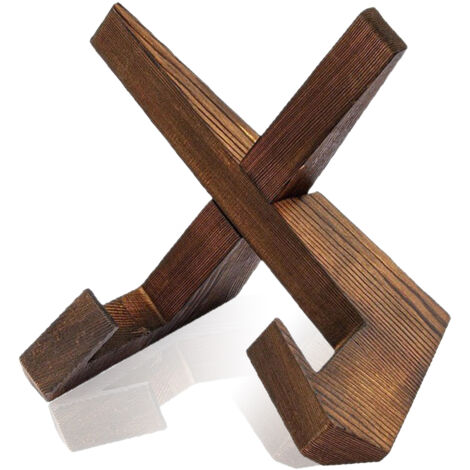 Étagère en bois - couleur anthracite - présentoir décoratif en bois (1/5)