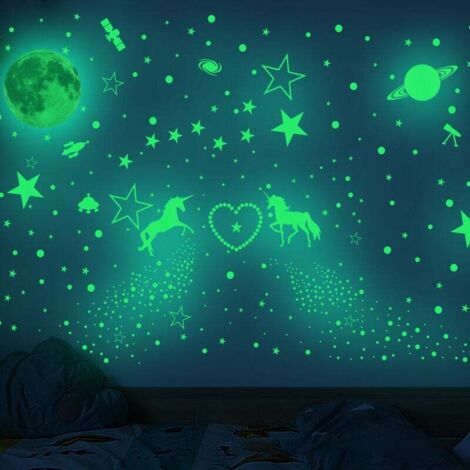 Stickers de plafond ciel étoilé phosphorescents, stickers fluorescents, décorations pour chambre d'enfant (1/5)