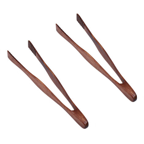 Les pinces de cuisine en bois, adaptées pour les grillades, etc., peuvent également servir de couverts ou de pinces alimentaires (1/5)