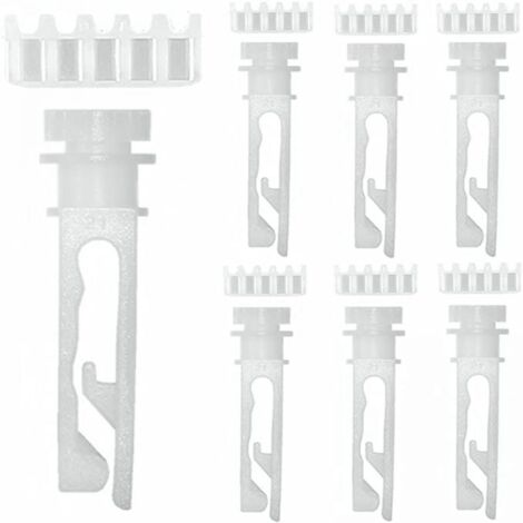 Six tiges de poulie pour la réparation de persiennes verticales, blanches. (1/5)