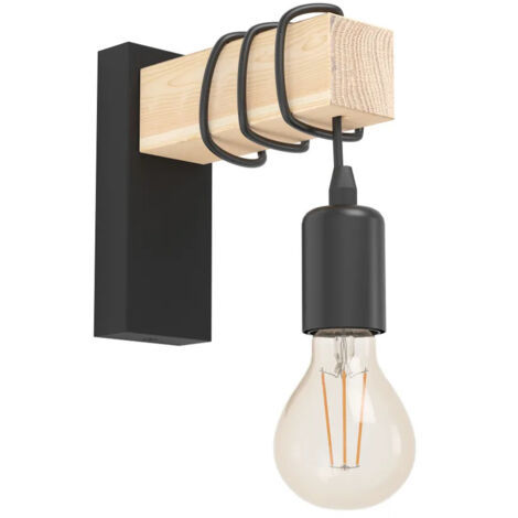 Bois natureldirigéapplique murale,E27Pied de lustre, style rétro scandinave (ampoule non incluse) (1/5)