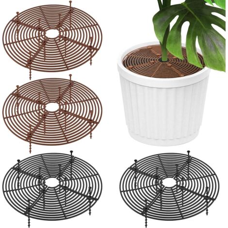 4filet pour pot de fleurs -Découpe libre -Protéger le sol et les plantes (noir) +(couleur café) (1/5)